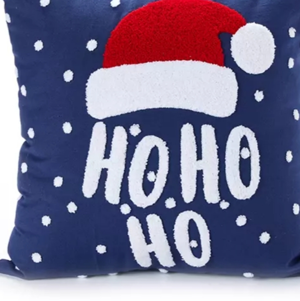 Ho Ho Ho Tufted Holiday Throw Pillow NWT